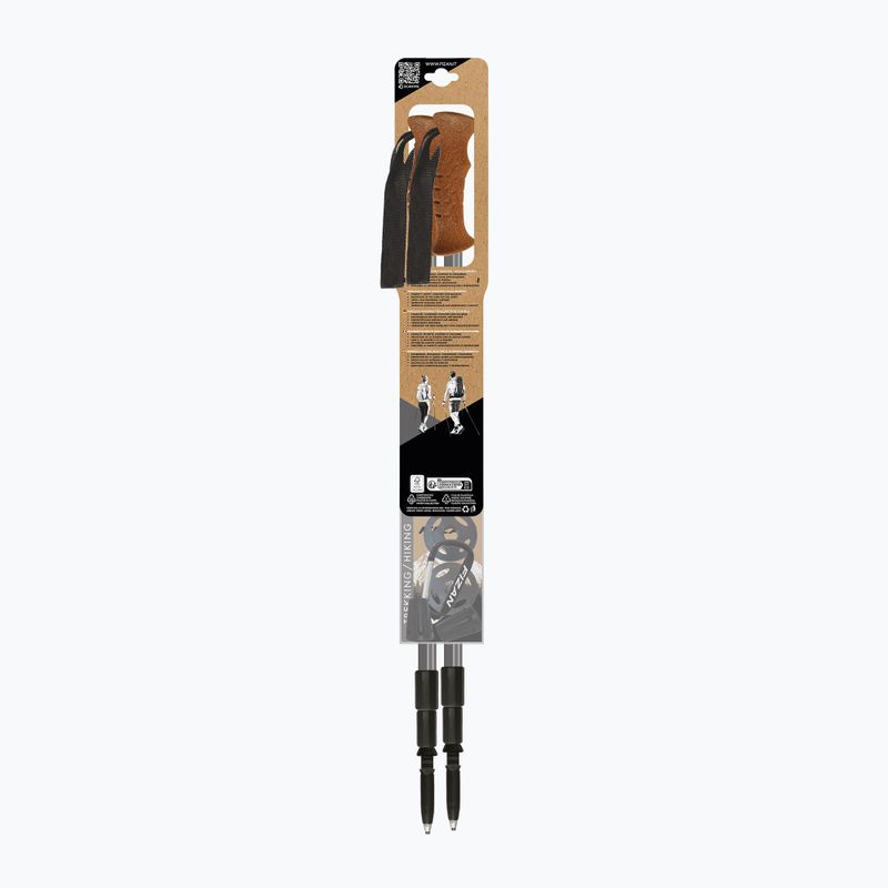 Trekking poles Fizan Tierra grey/orange 4