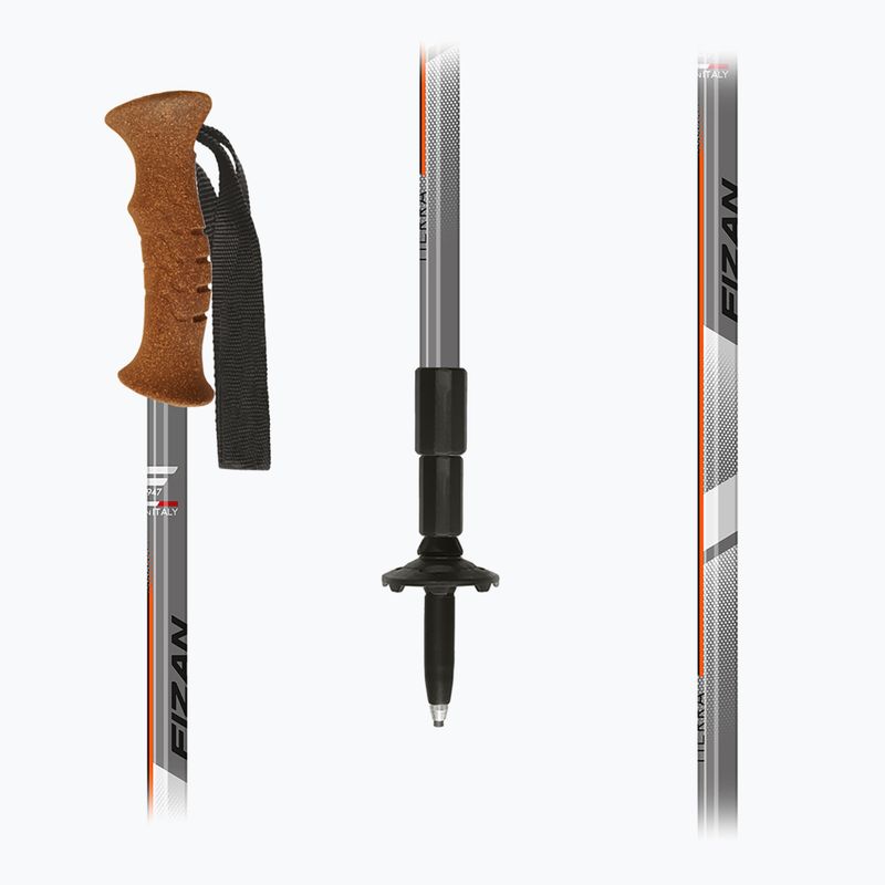 Trekking poles Fizan Tierra grey/orange 5