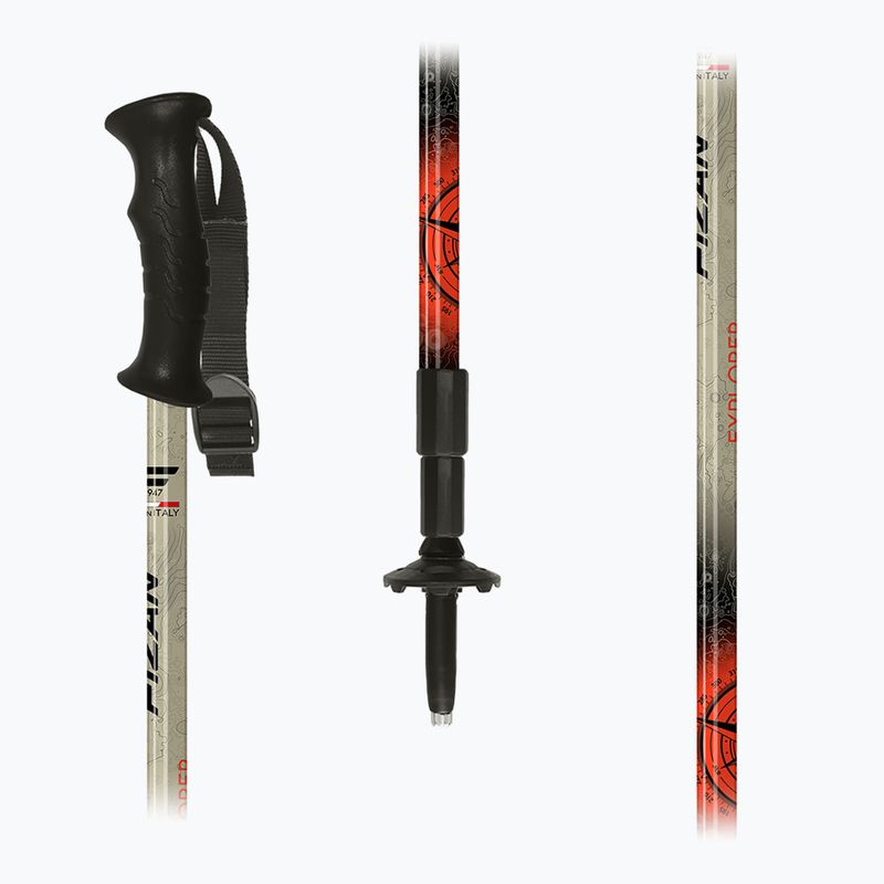 Trekking poles  Fizan Explorer beige/red 5
