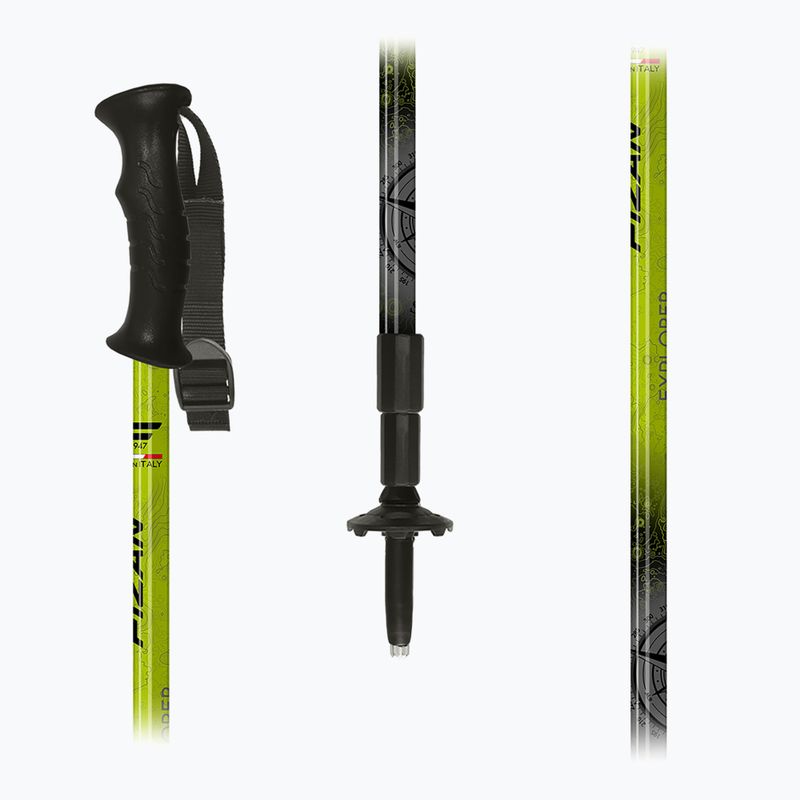 Trekking poles  Fizan Explorer lime/grey 5