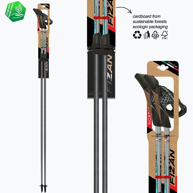 Nordic walking poles Fizan Carbon Pro Impulse grey 6