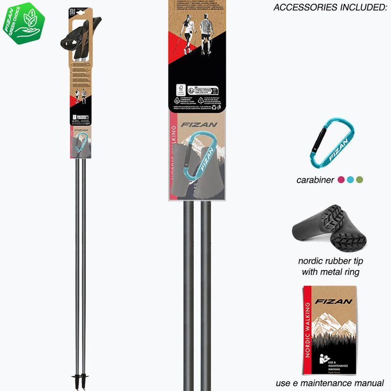 Nordic walking poles Fizan Carbon Pro Impulse grey 7