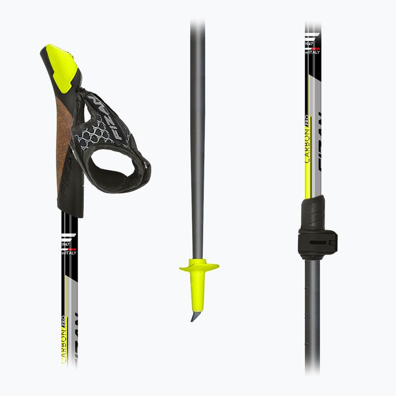 Nordic walking poles Fizan Carbon Pro yellow 5