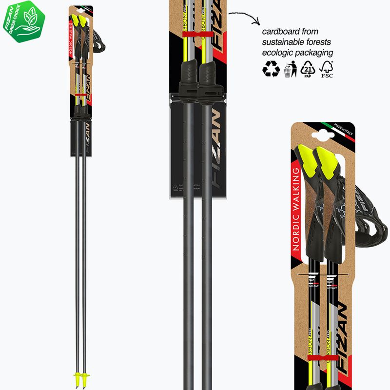 Nordic walking poles Fizan Carbon Pro yellow 6