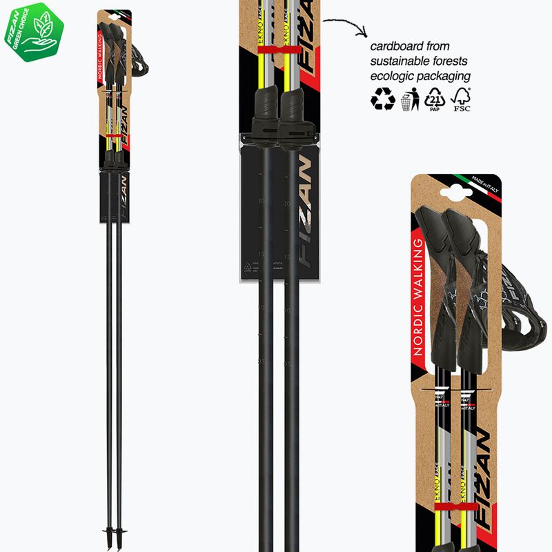 Nordic walking poles Fizan Tekno yellow 6