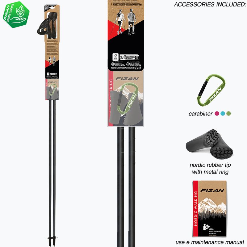Nordic walking poles Fizan Tekno yellow 7