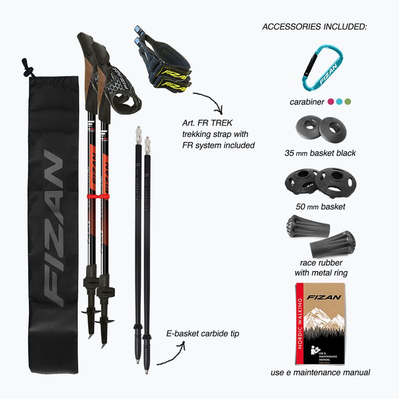 Nordic walking poles Fizan R-Evolution Pro red 6