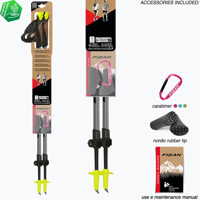 Nordic walking poles Fizan Speed Race yellow 5