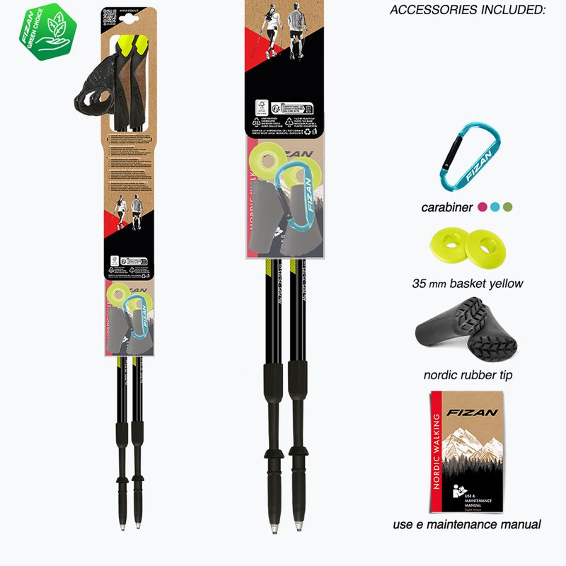 Nordic walking poles Fizan Speed yellow 7
