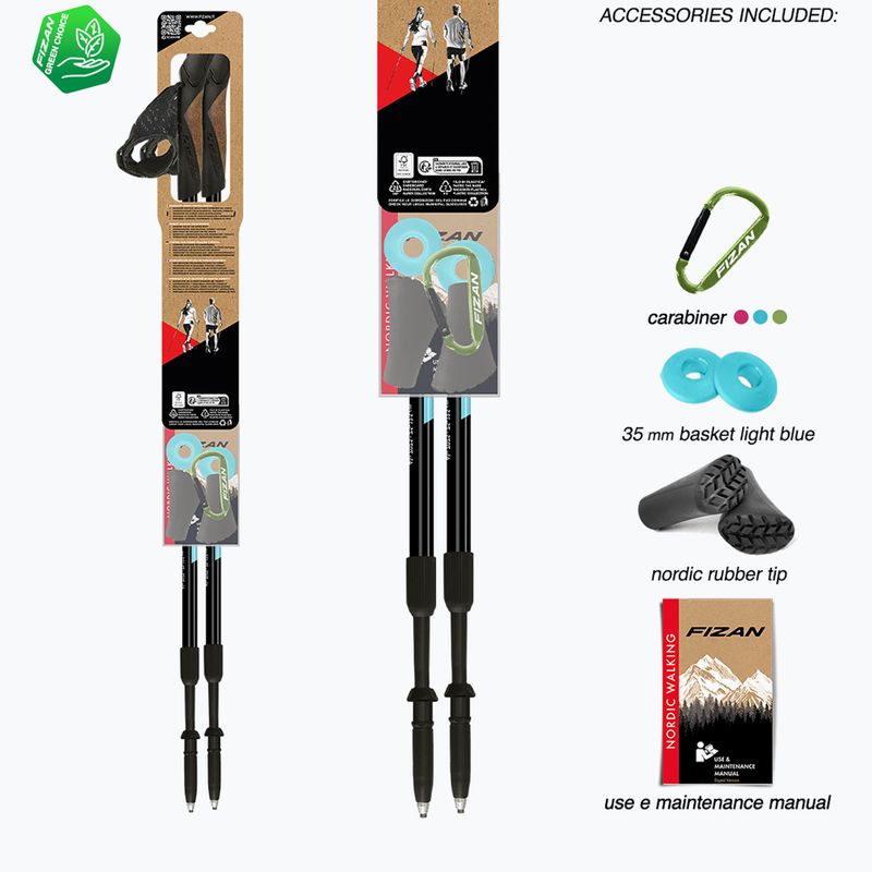 Nordic walking poles Fizan Speed light blue 7