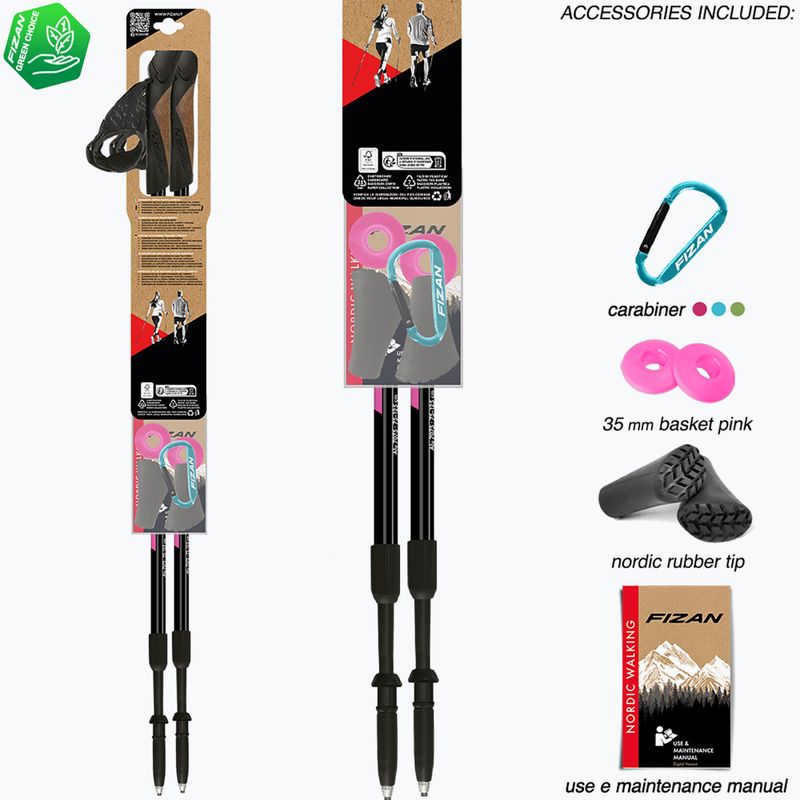 Nordic walking poles Fizan Speed pink 5