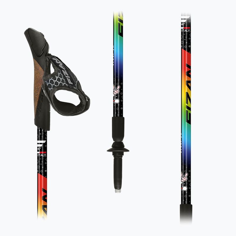 Nordic walking poles Fizan Speed Junior rainbow 5