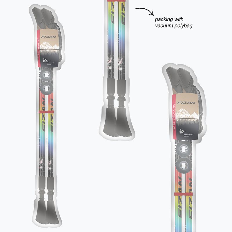 Nordic walking poles Fizan Speed Junior rainbow 6