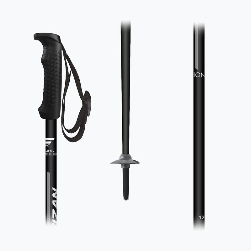 Ski poles Fizan Action black/grey 2