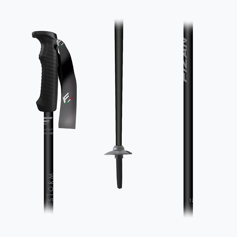 Ski poles Fizan Storm black/grey 2