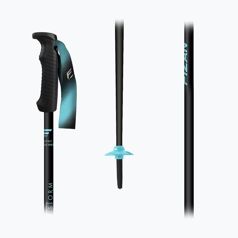 Ski poles Fizan Storm black/blue 2