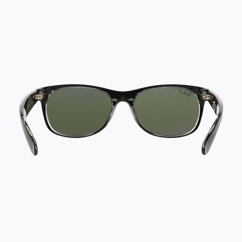 Sunglasses Ray-Ban New Wayfarer Classic matte black transparent/green g-15 5