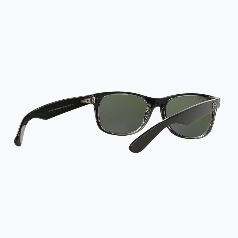 Sunglasses Ray-Ban New Wayfarer Classic matte black transparent/green g-15 6