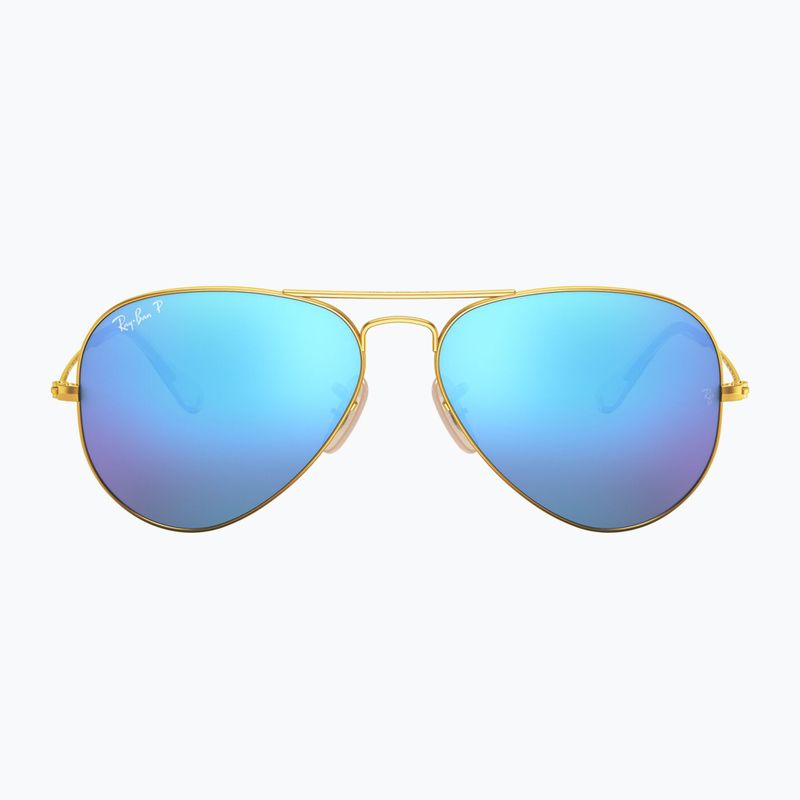 Sunglasses Ray-Ban Aviator Classic matt gold/blue polarized 2