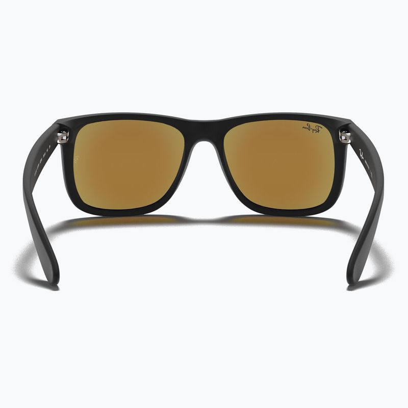 Sunglasses Ray-Ban Justin Classic matt black gum/blue mirror 5