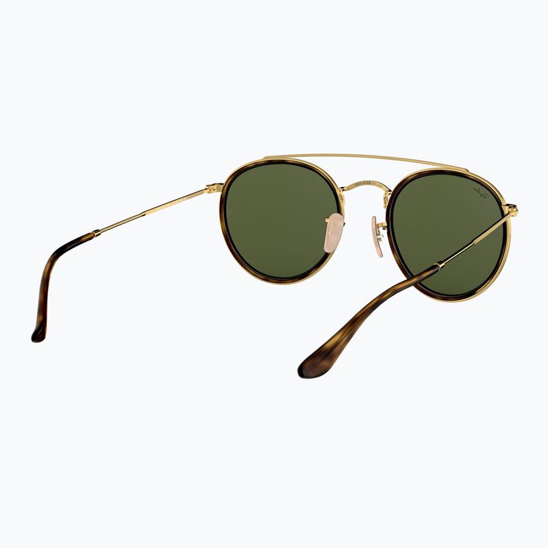 Sunglasses Ray-Ban Round Double Bridge arista gold/green g-15 6