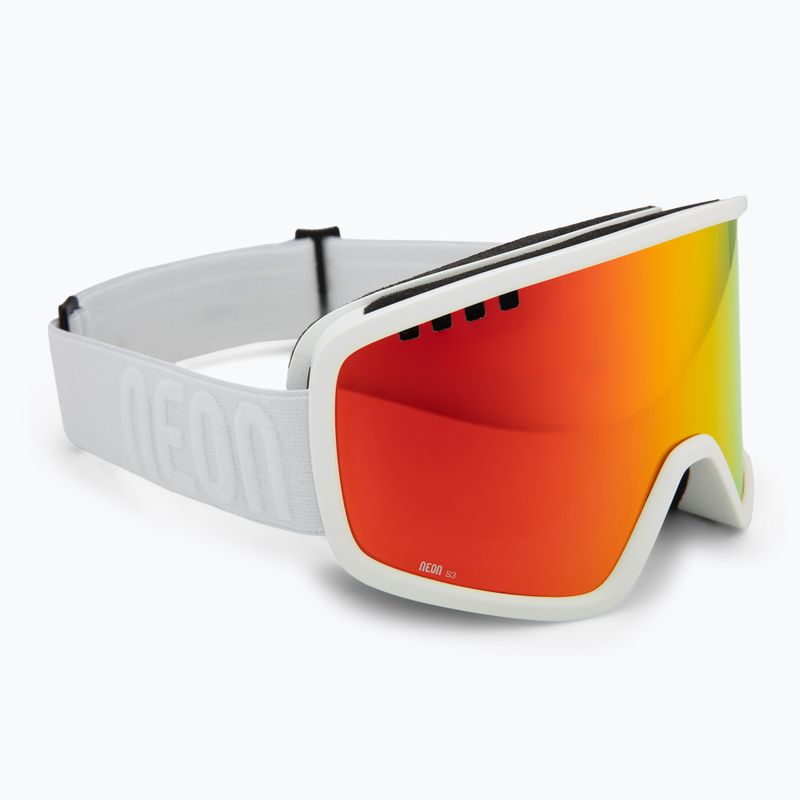 Ski goggles Neon Force Otg white/white/mirror red