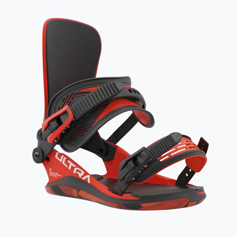Union Ultra hot red men's snowboard bindings
