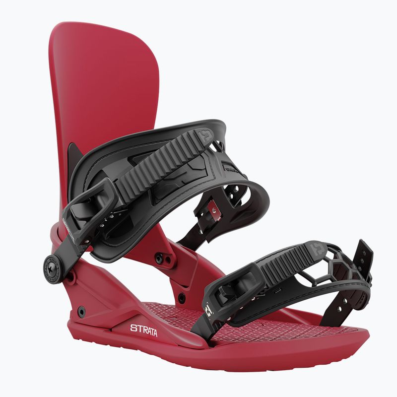 Union Strata burgundy men's snowboard bindings