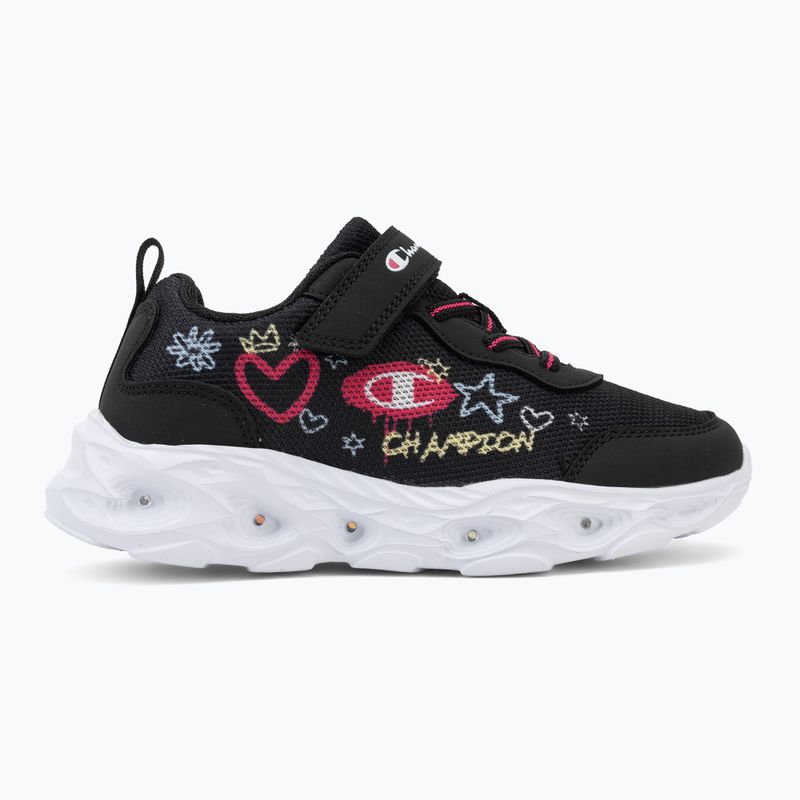 Children's shoes Champion Funfair Print G PS Low Cut new black/fluorescent pink/imperial light blue 2