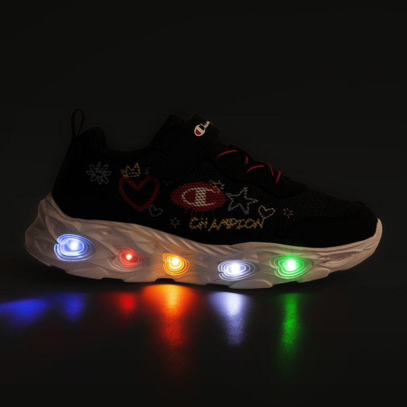 Children's shoes Champion Funfair Print G PS Low Cut new black/fluorescent pink/imperial light blue 8