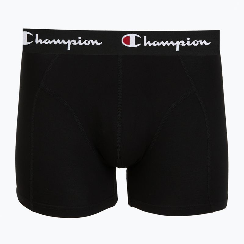 Men's boxers Champion Trunk Knit oxford grey melange/oxford grey melange/black 2