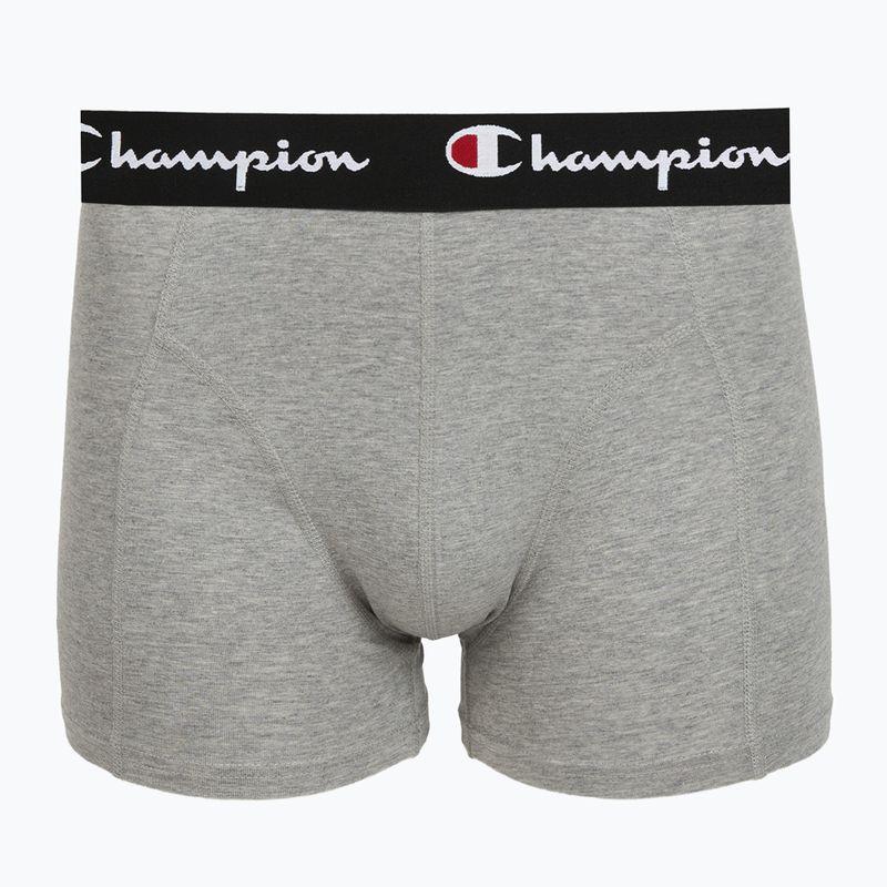 Men's boxers Champion Trunk Knit oxford grey melange/oxford grey melange/black 3