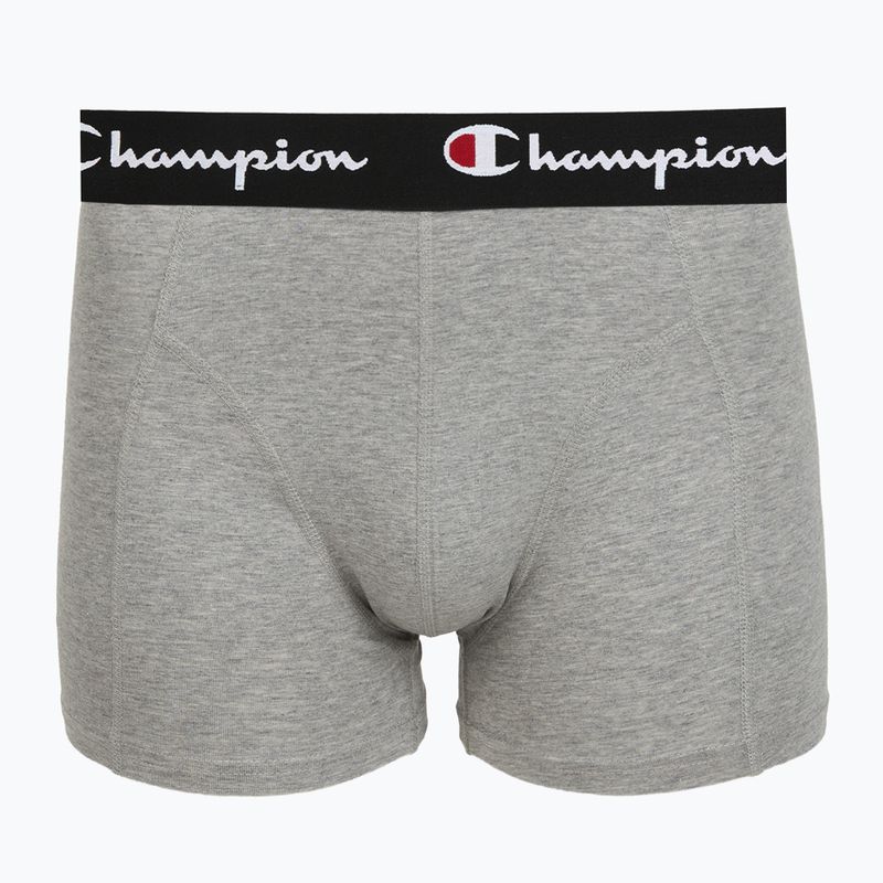 Men's boxers Champion Trunk Knit oxford grey melange/oxford grey melange/black 5