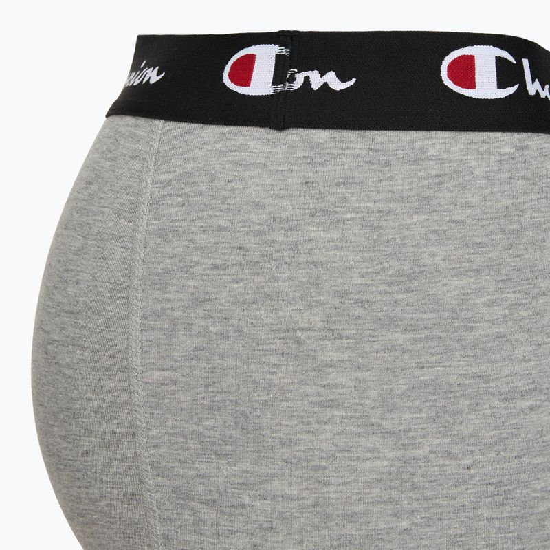 Men's boxers Champion Trunk Knit oxford grey melange/oxford grey melange/black 7