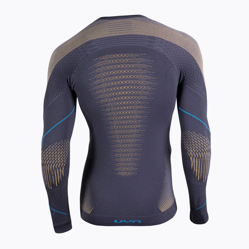Men's thermal active sweatshirt UYN Evolutyon UW Shirt charcoal/gold/atlantic 2