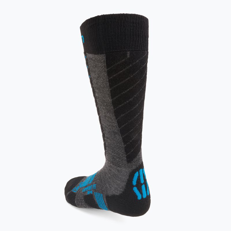 Men's ski socks UYN Ski Comfort Fit medium grey/melange/azure 2