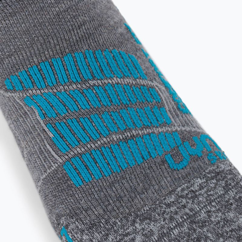 Women's ski socks UYN Ski Comfort Fit grey/turquoise 3