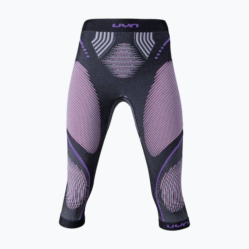 Women's thermoactive pants UYN Evolutyon UW Medium anthracite melange/raspberry/purple 5