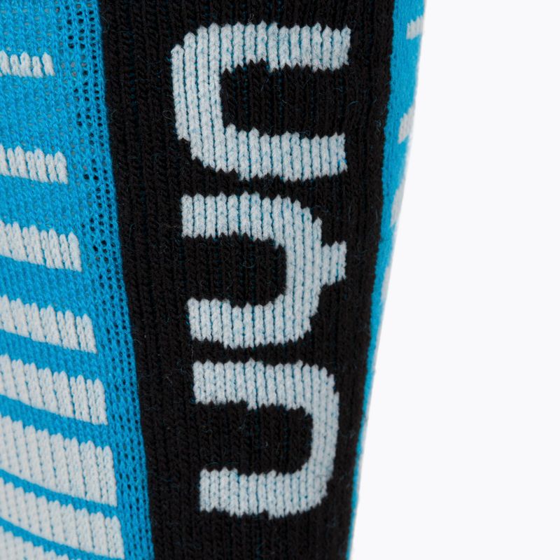 Women's snowboard socks UYN Ski Snowboard turquoise/black 3