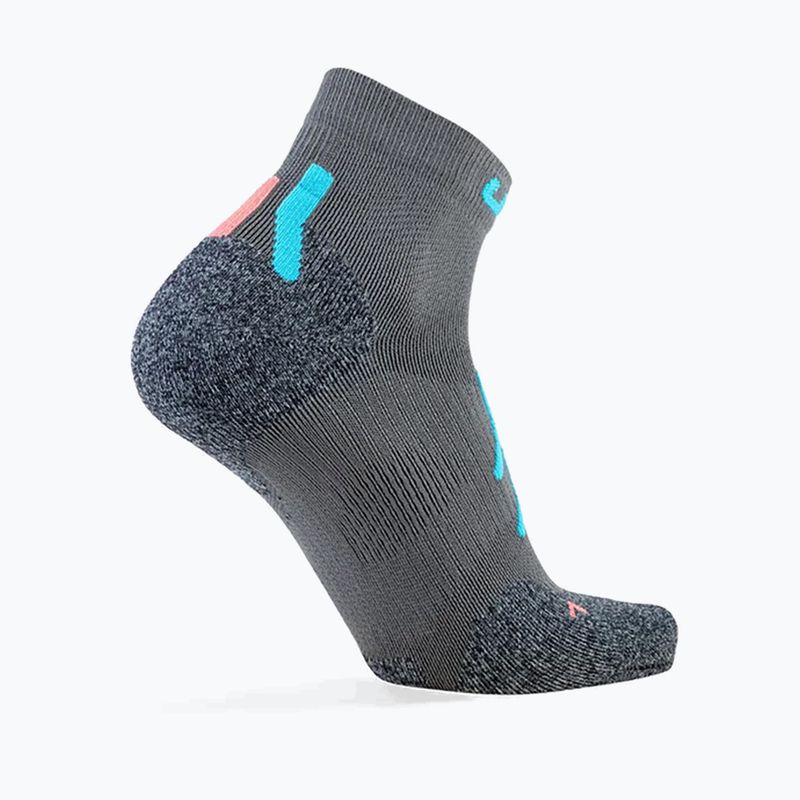 Women's socks UYN Trekking Approach Low Cut grey/turquoise 2