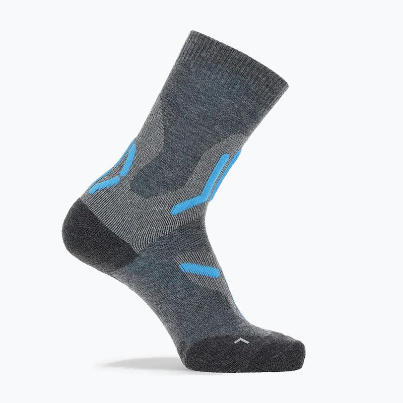 Women's socks Uyn Trekking 2IN Merino Mid mid grey/turquoise 2