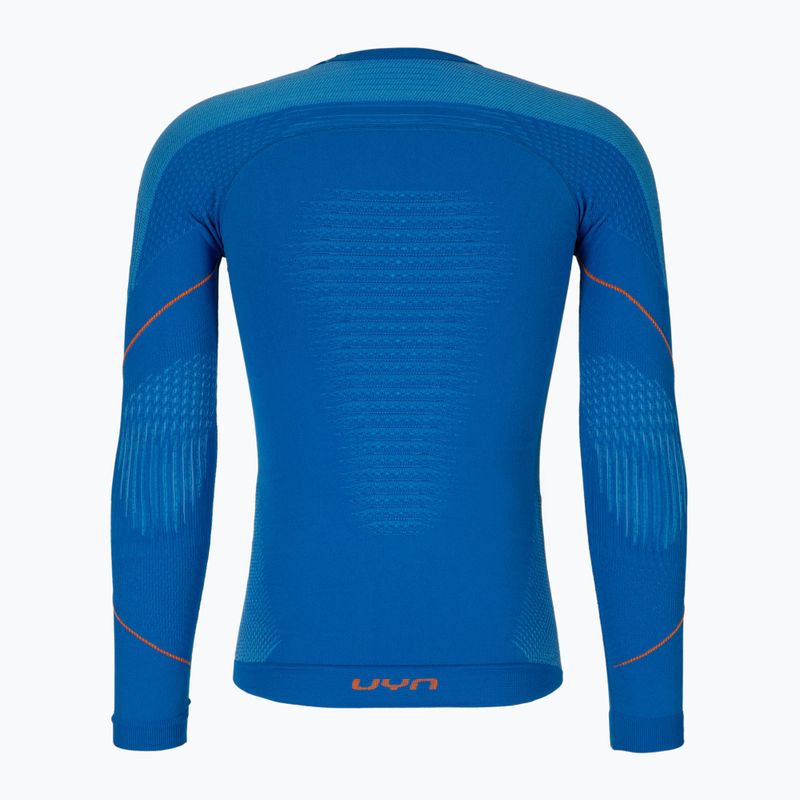 Men's thermal active sweatshirt UYN Evolutyon UW Shirt blue/blue/orange shiny 2