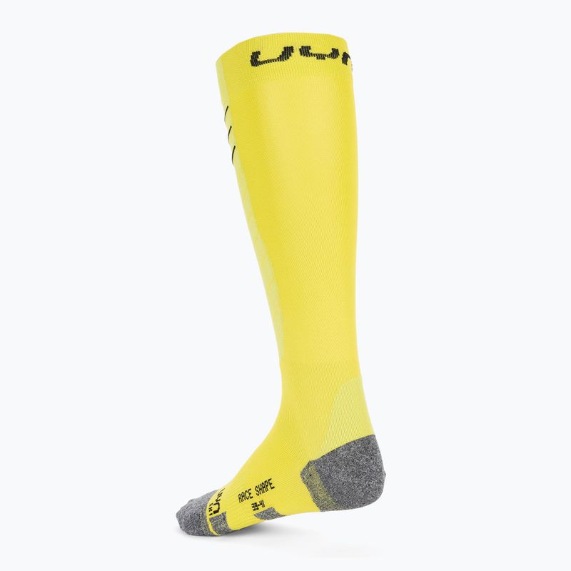 Men's ski socks UYN Ski Race Shape lime 2