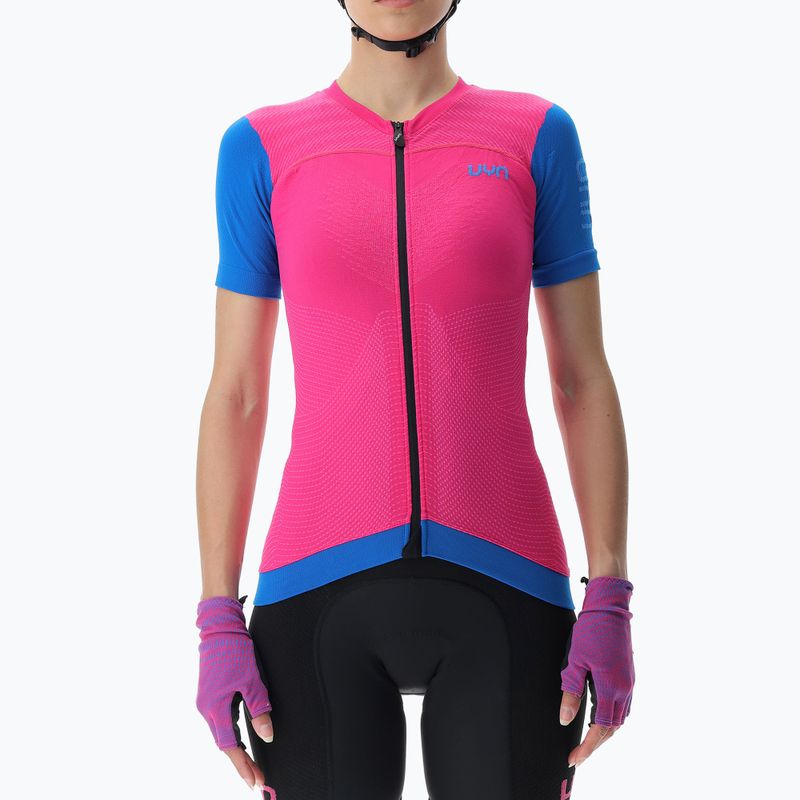 Women's cycling jersey UYN Garda magenta/cyan