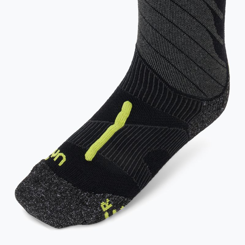 Men's UYN Ski One Merino black/lime ski socks 3
