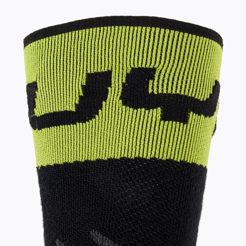 Men's UYN Ski One Merino black/lime ski socks 4