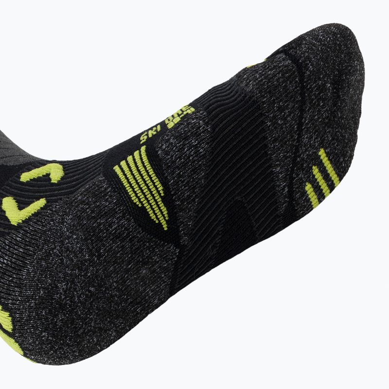 Men's UYN Ski One Merino black/lime ski socks 5