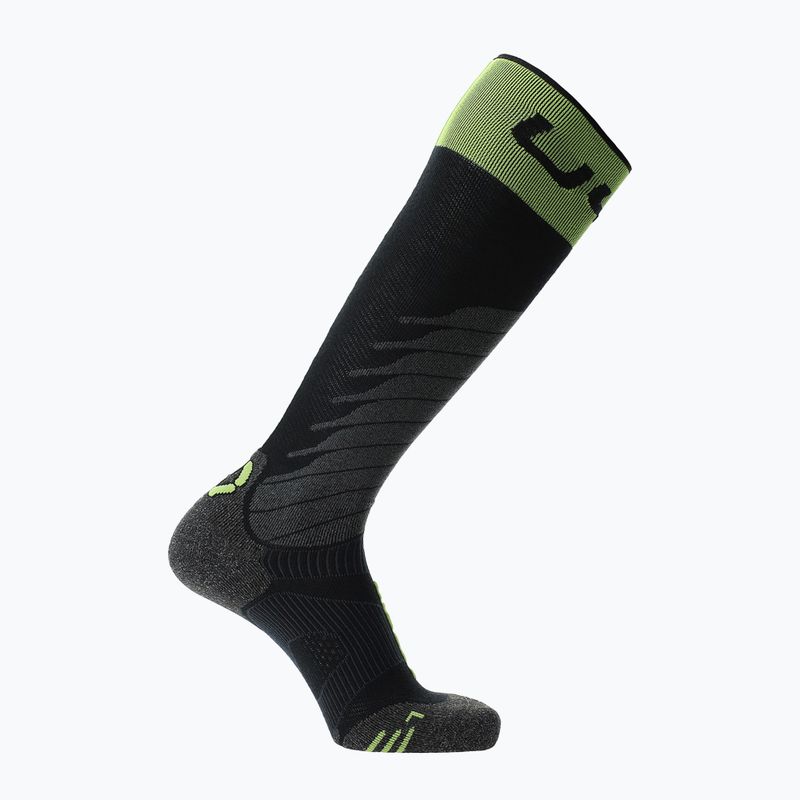 Men's UYN Ski One Merino black/lime ski socks 2