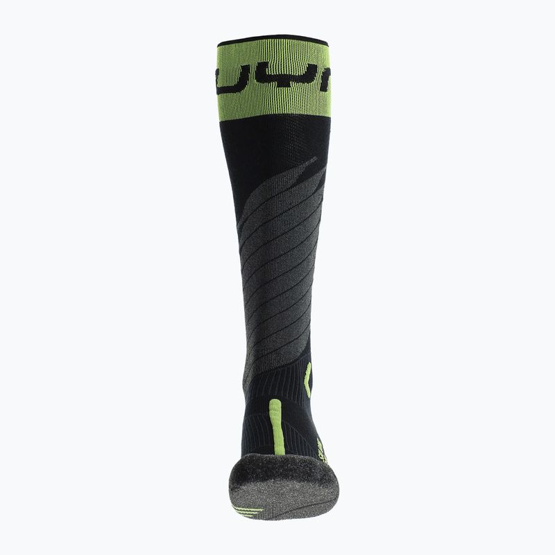 Men's UYN Ski One Merino black/lime ski socks 3