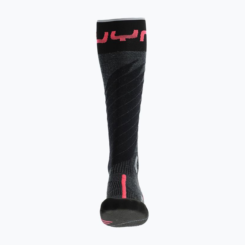 Men's ski socks UYN Ski One Merino anthracite/pink 3